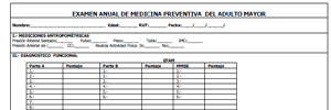 EMPAM. Examen anual de medicina preventiva  del adulto mayor. MINSAL Chile 2013