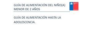 Guía de alimentación del niño(a) menor de 2 años – Guía de alimentación hasta la adolescencia. MINSAL Chile 2015